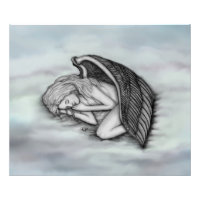 A sleeping Angel on the heavens clouds