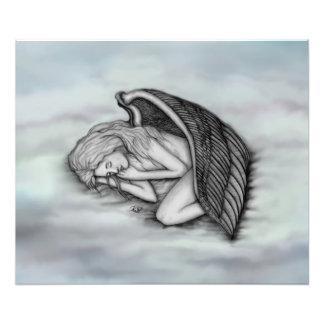 A sleeping Angel on the heavens clouds Photo Print