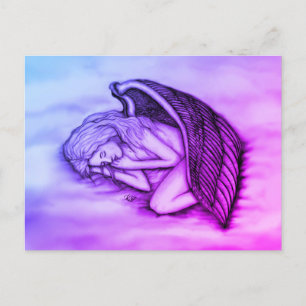 A sleeping Angel on the heavens clouds Postcard