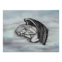A sleeping Angel on the heavens clouds
