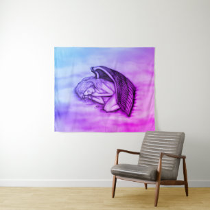 A sleeping Angel on the heavens clouds Tapestry