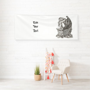 A sleeping Angel on the Stone Banner