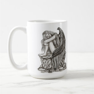 A sleeping Angel on the Stone Coffee Mug