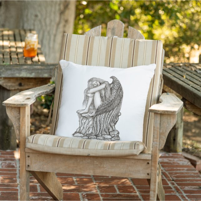 A sleeping Angel on the Stone Cushion (Chair)