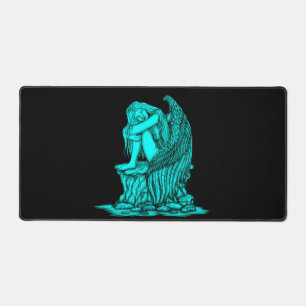 A sleeping Angel on the Stone Desk Mat