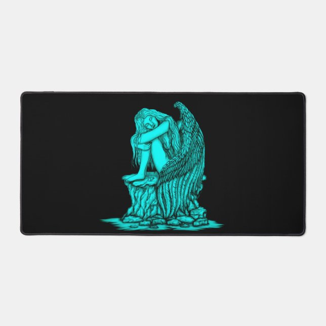 A sleeping Angel on the Stone Desk Mat (Front)