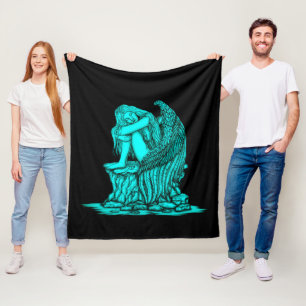 A sleeping Angel on the Stone Fleece Blanket