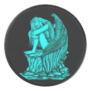 A sleeping Angel on the Stone Hockey Puck