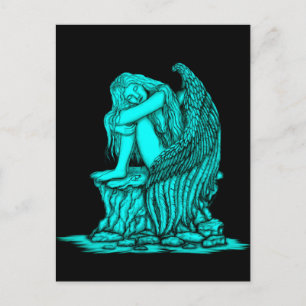 A sleeping Angel on the Stone Holiday Postcard