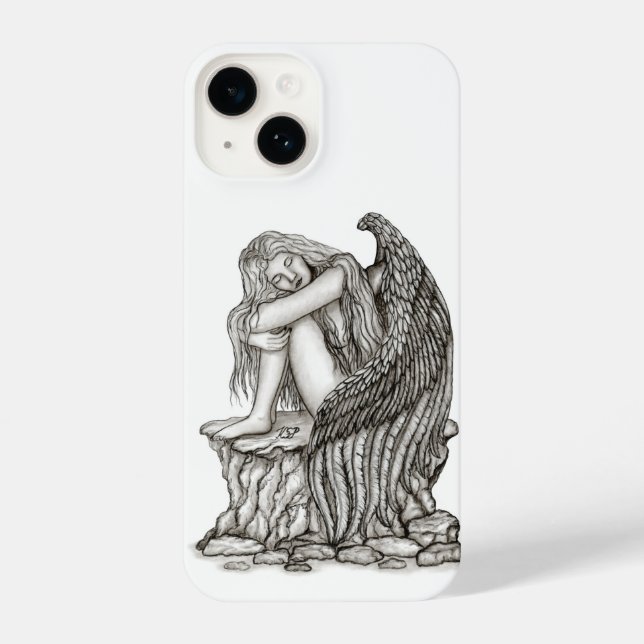 A sleeping Angel on the Stone iPhone Case (Back)