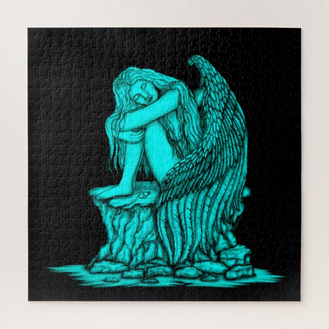 A sleeping Angel on the Stone Jigsaw Puzzle (Vertical)