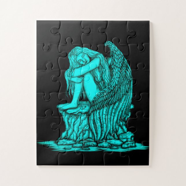 A sleeping Angel on the Stone Jigsaw Puzzle (Vertical)