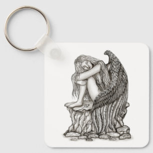 A sleeping Angel on the Stone Key Ring
