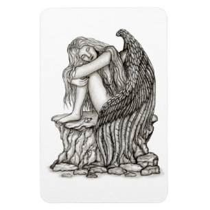 A sleeping Angel on the Stone Magnet