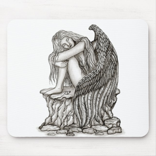 A sleeping Angel on the Stone Mouse Pad (Front)