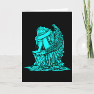A sleeping Angel on the Stone Note Card