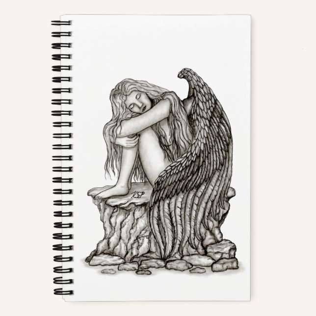 A sleeping Angel on the Stone Notebook (Front)