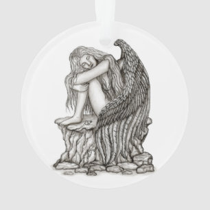 A sleeping Angel on the Stone Ornament