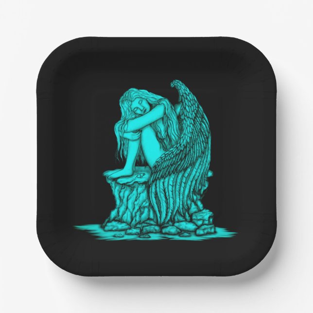 A sleeping Angel on the Stone Paper Plate (Front)