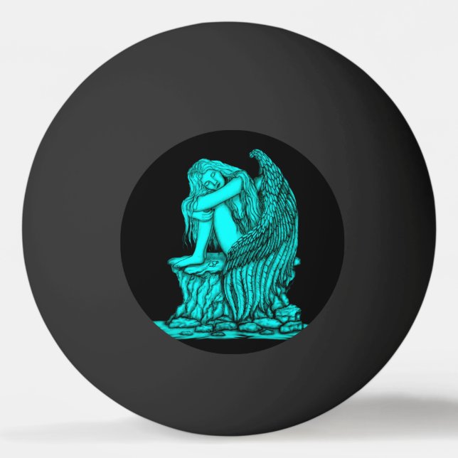 A sleeping Angel on the Stone Ping Pong Ball (Front)
