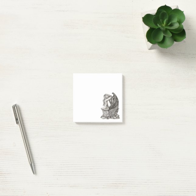 A sleeping Angel on the Stone Post-it Notes (Office)