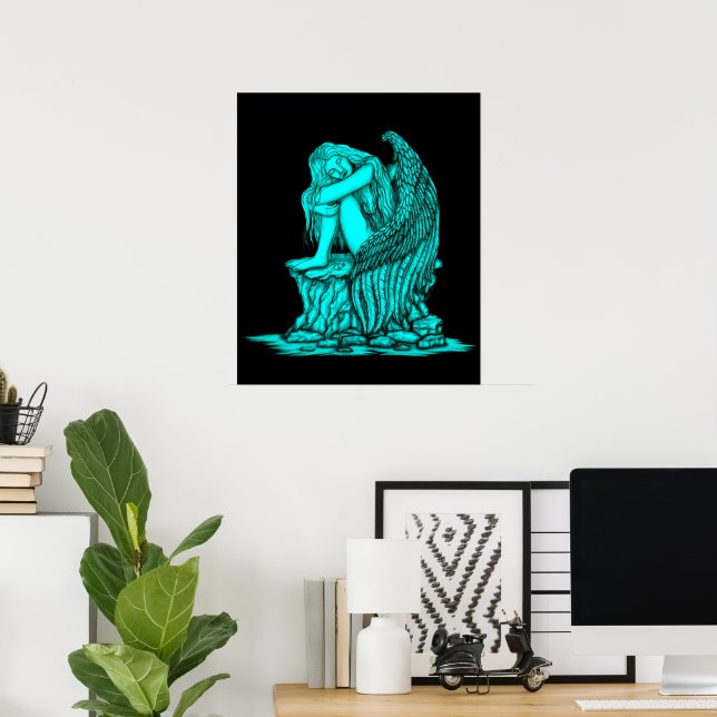 A sleeping Angel on the Stone Poster (Home Office)