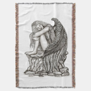 A sleeping Angel on the Stone Throw Blanket