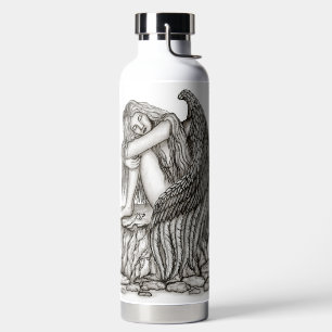 A sleeping Angel on the Stone Water Bottle