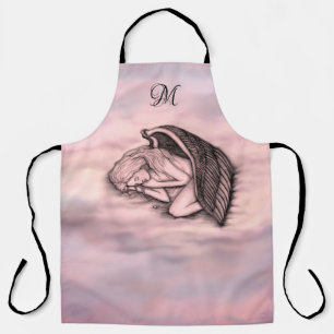 A sleeping Angel , personalise own Monogram Apron