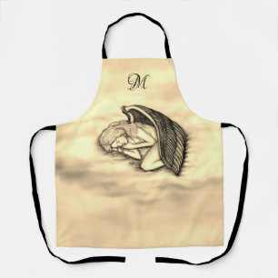 A sleeping Angel , personalise own Monogram Apron