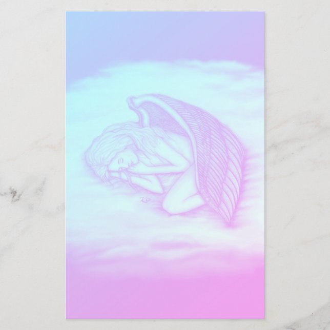 A sleeping Angel Stationery (Front)