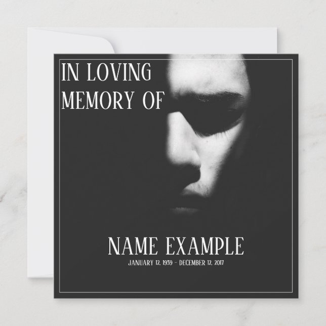 A sleeping face in half shadow (Front)