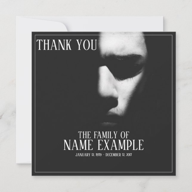 A sleeping face in half shadow (Front)