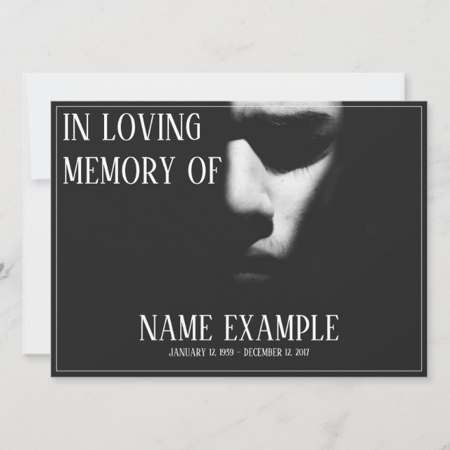 A sleeping face in half shadow (Front)