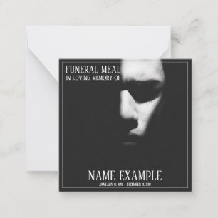 A sleeping face in half shadow card