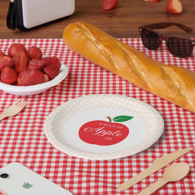 A Slice Of Apple Pie Baby Shower Paper Plate (Picnic)