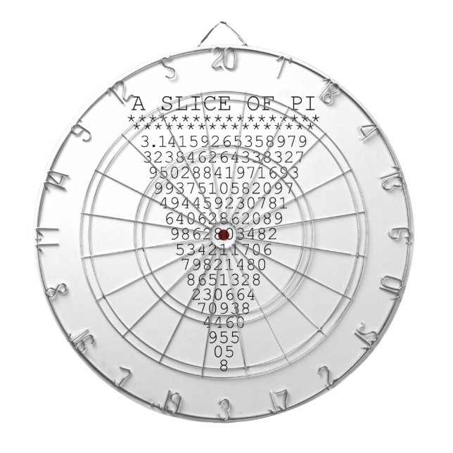 A Slice of Pi Digits Dartboard (Front)