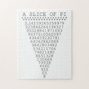 A Slice of Pi Digits Jigsaw Puzzle