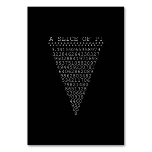 A Slice of Pi Digits Table Number