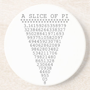 A Slice of Pi Graphic Coaster