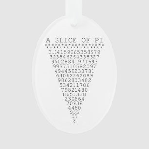 A Slice of Pi Graphic Ornament