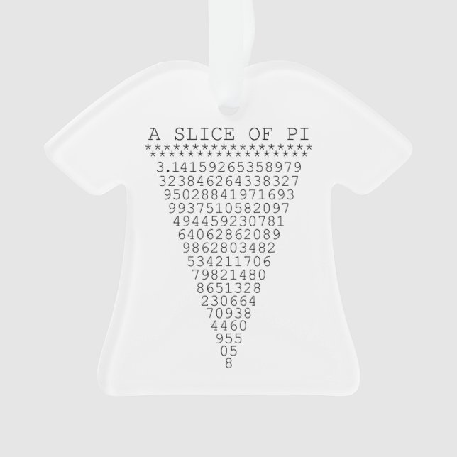A Slice of Pi Graphic Ornament (Front)