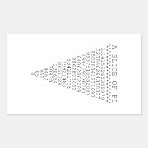 A Slice of Pi Graphic Rectangular Sticker