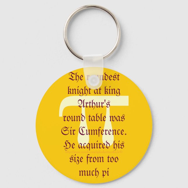 "A slice of pi" Key Ring (Front)
