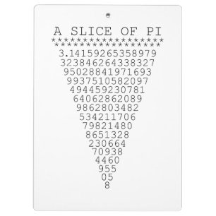 A Slice of Pi Numbers Clipboard