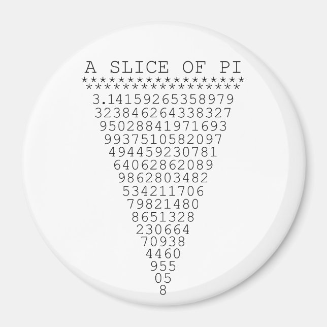 A Slice of Pi Presentation Magnet (Front)