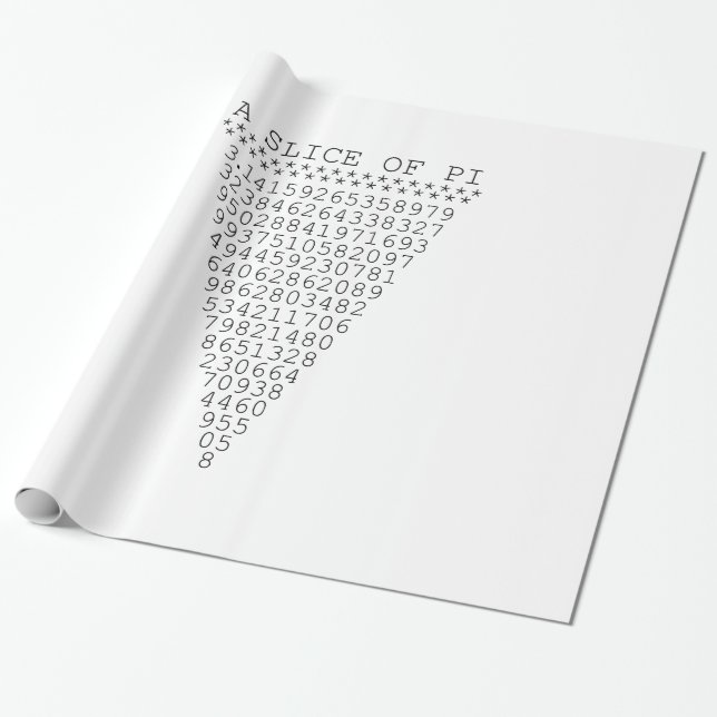 A Slice of Pi Presentation Wrapping Paper (Unrolled)