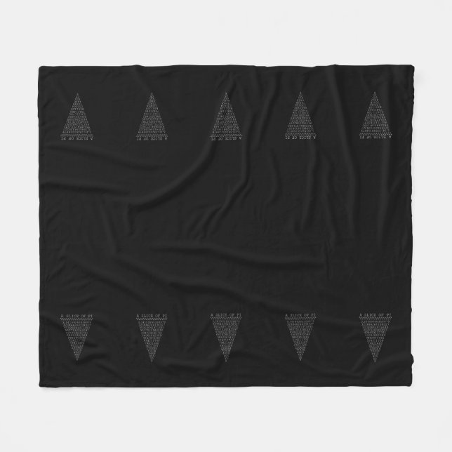 A Slice of Pi Triangle Fleece Blanket (Front (Horizontal))