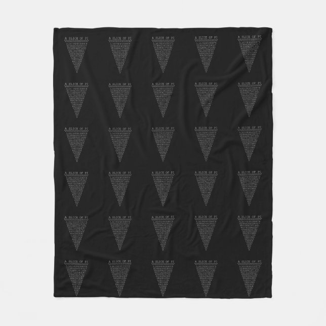 A Slice of Pi Triangle Fleece Blanket (Front)