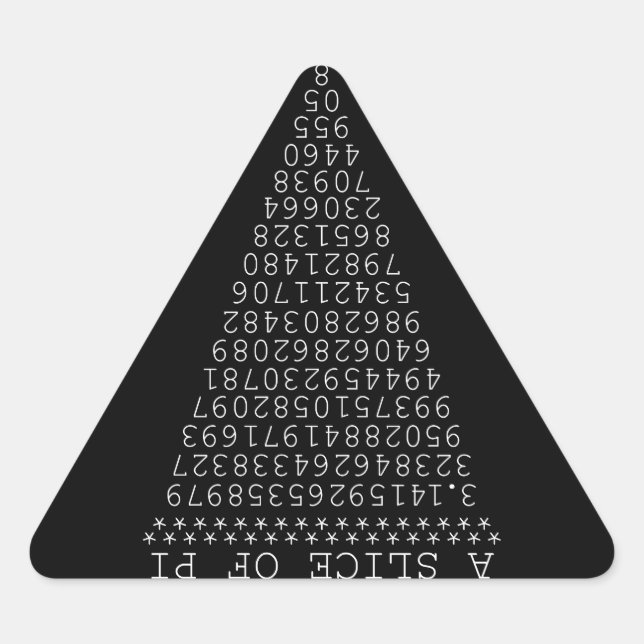 A Slice of Pi Triangle Sticker (Front)